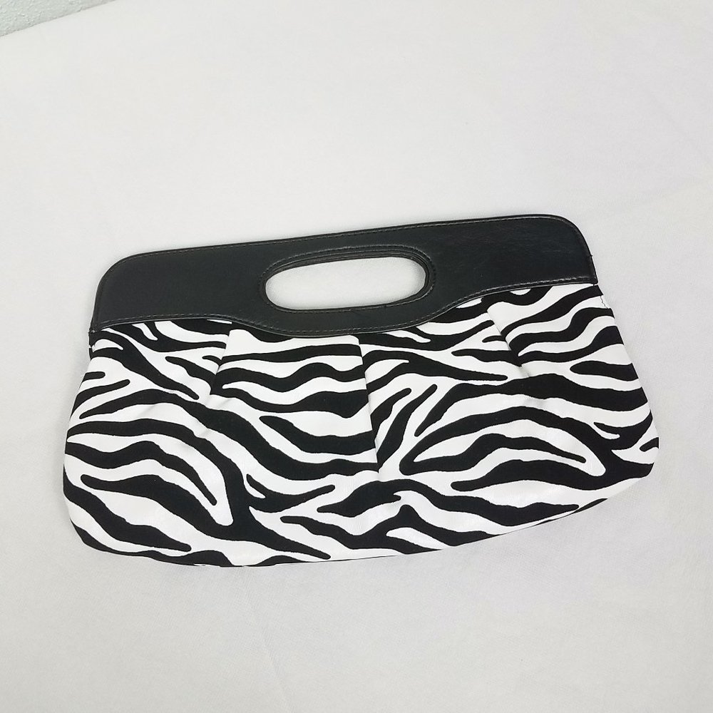 Black and White Zebra Print Clutch